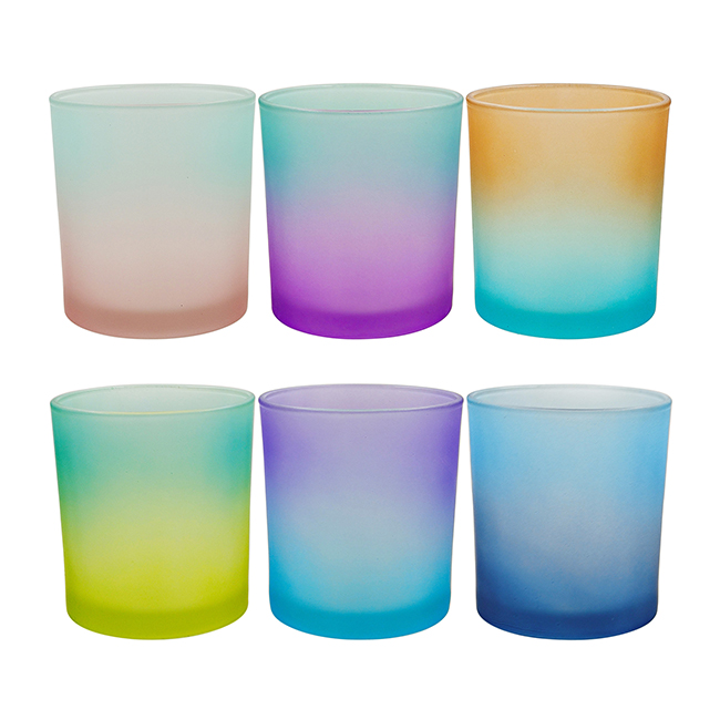 gradient candle jar