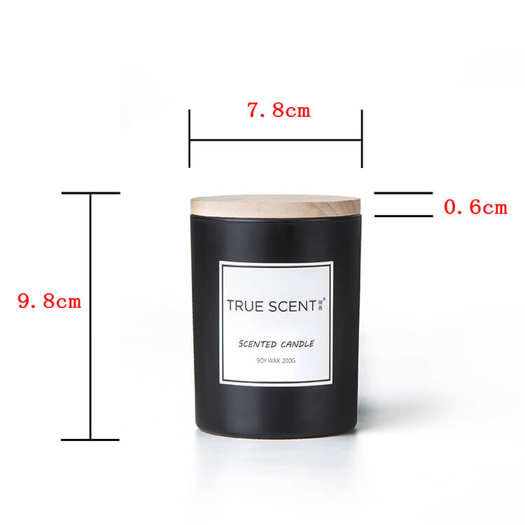 black matte candle jars with lid