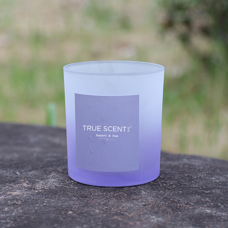 frosted glass candles jar