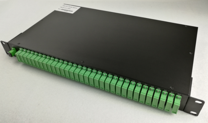 1U 19 Inch Rack Mounted 2x64 PLC Splitter