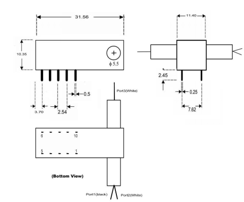 1x2 Multimode Mechanical Fiber Optic Switch