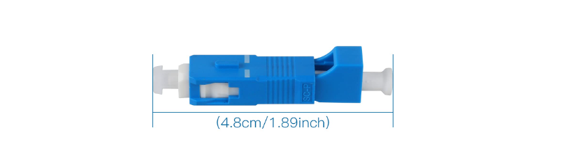 Hybrid SC Male LC Female Fiber Adapter