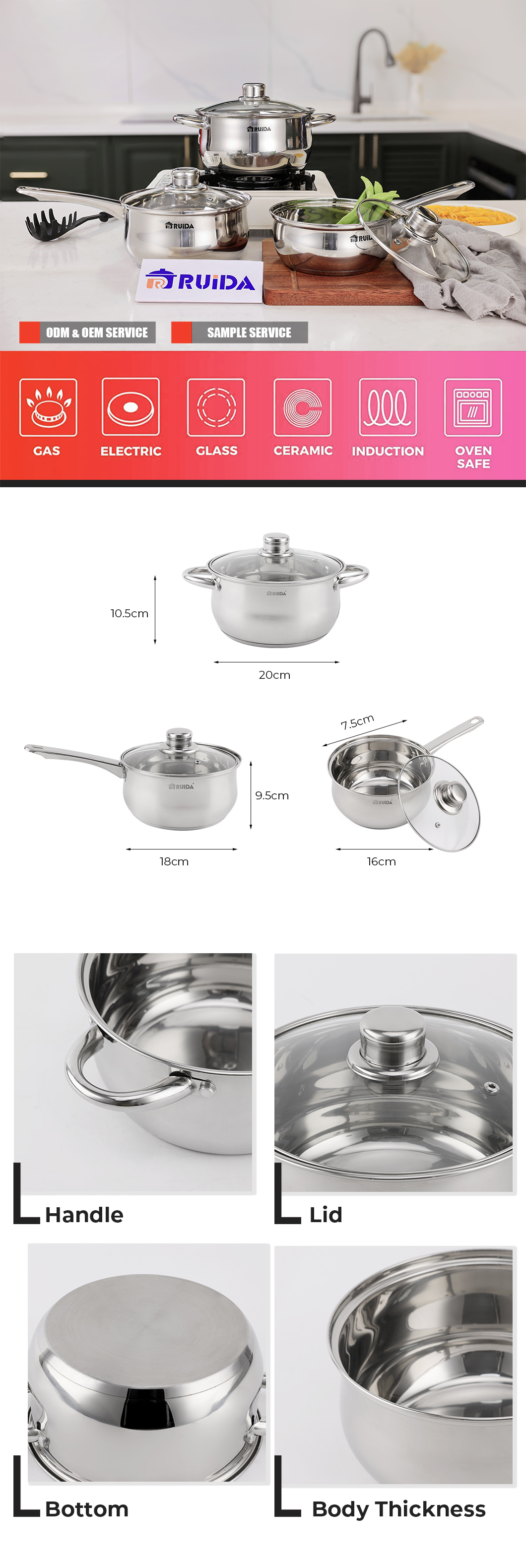 stainless steel cookware set