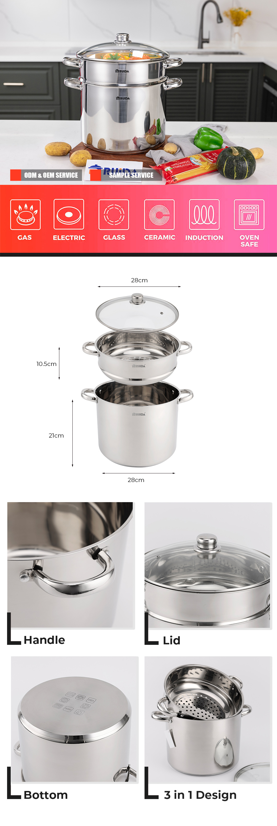 Stainless Steel Couscous Pot
