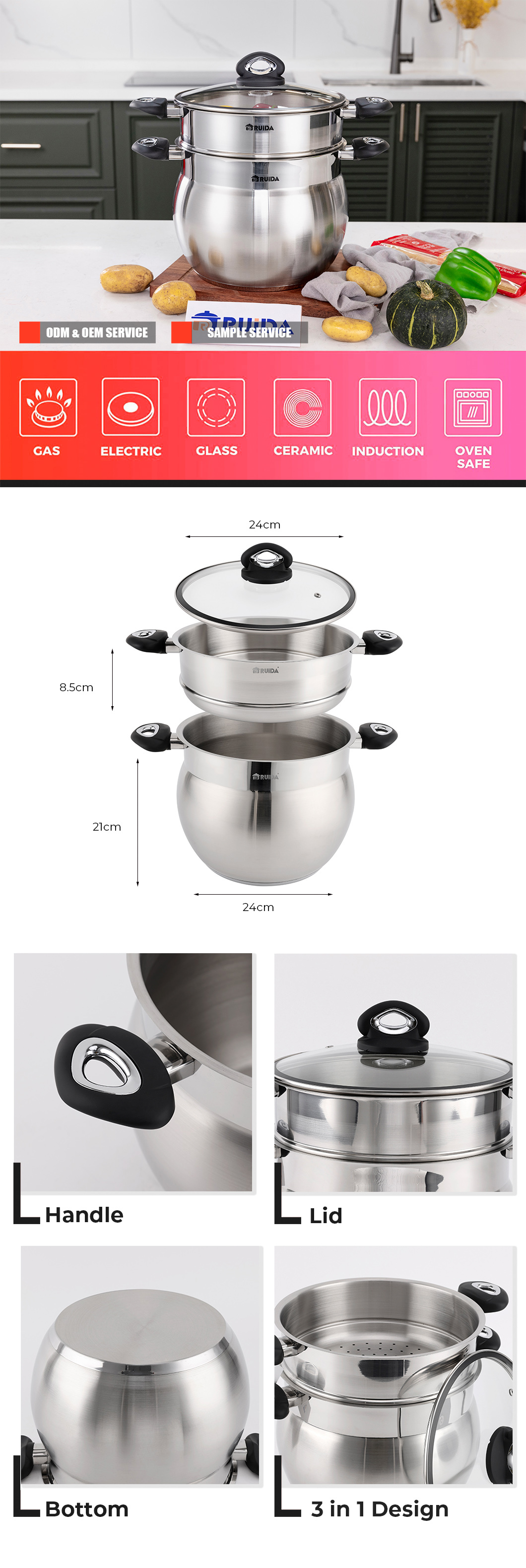 Stainless Steel Couscous Pot