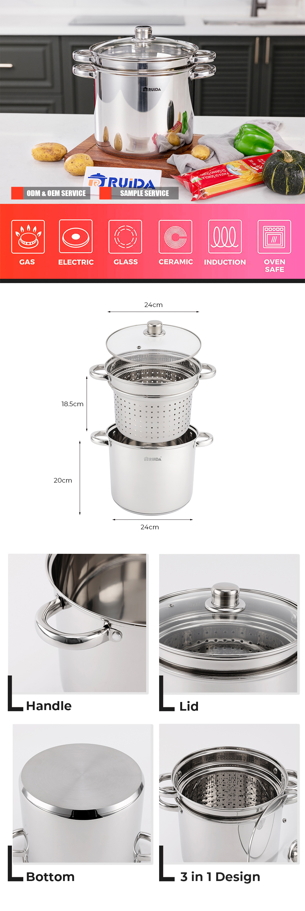 Stainless Steel Couscous Pot