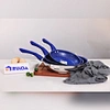 Wholesale Nonstick Pfluon Marble Coating 3PCS Stainless Steel Cookware Frypan Frying Pan