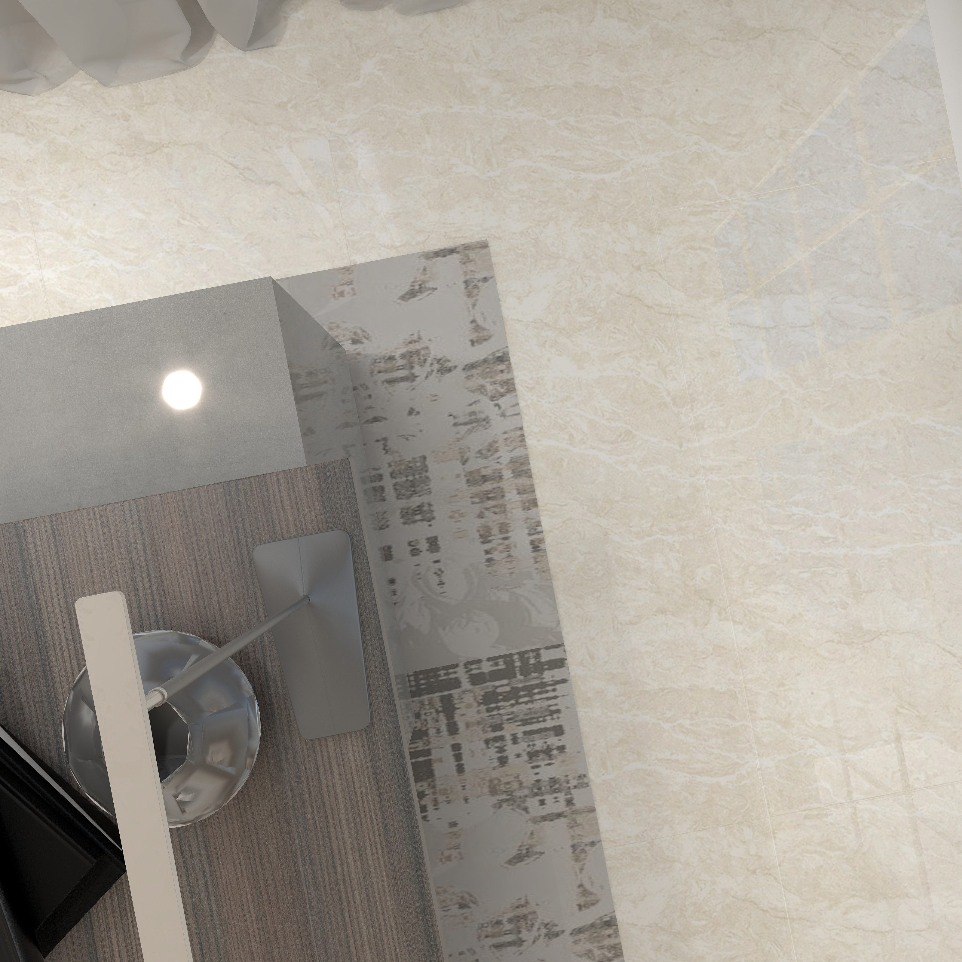 600x600mm white polished floor tiles