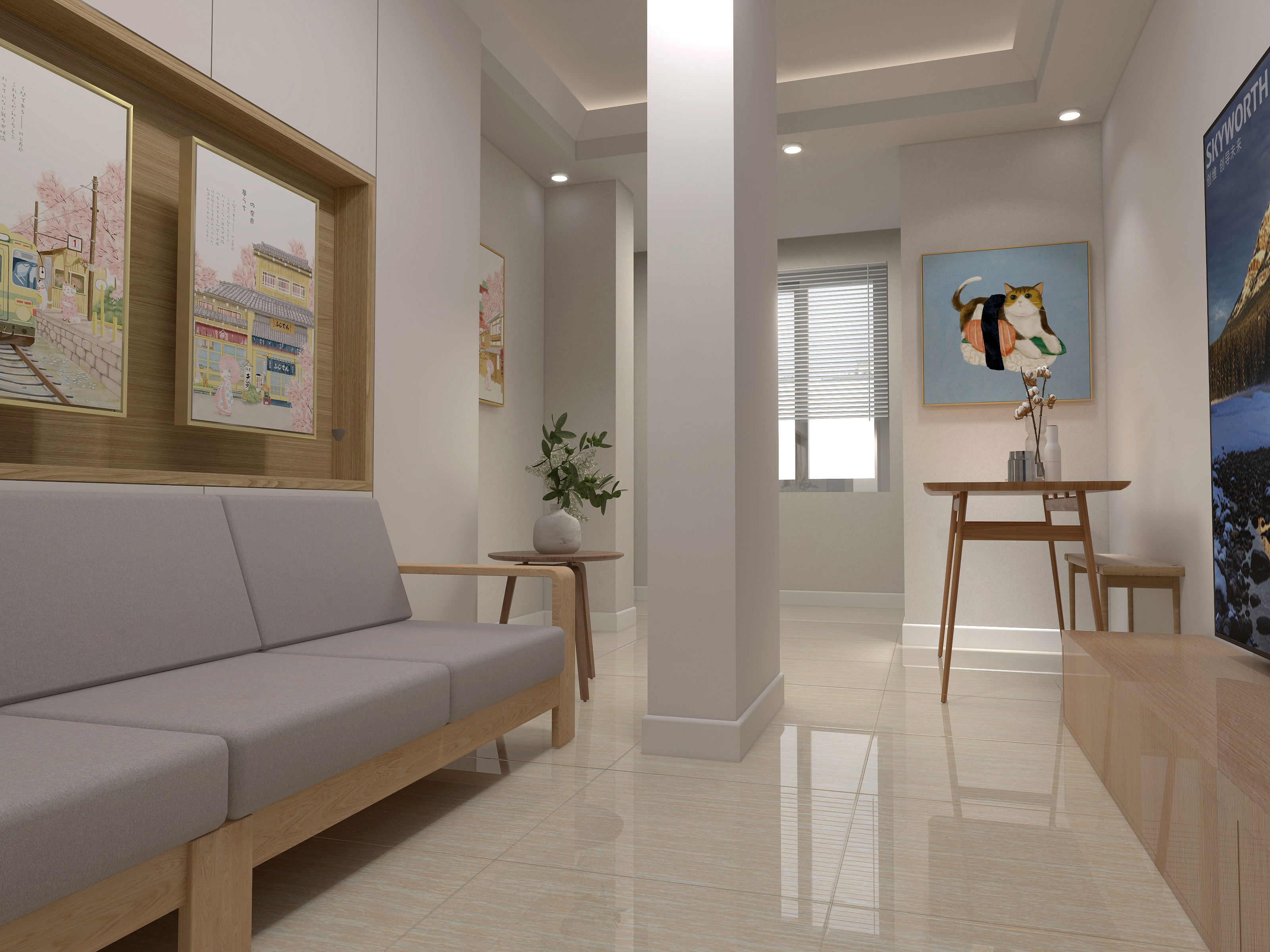 600x600mm living room beige polished floor tiles