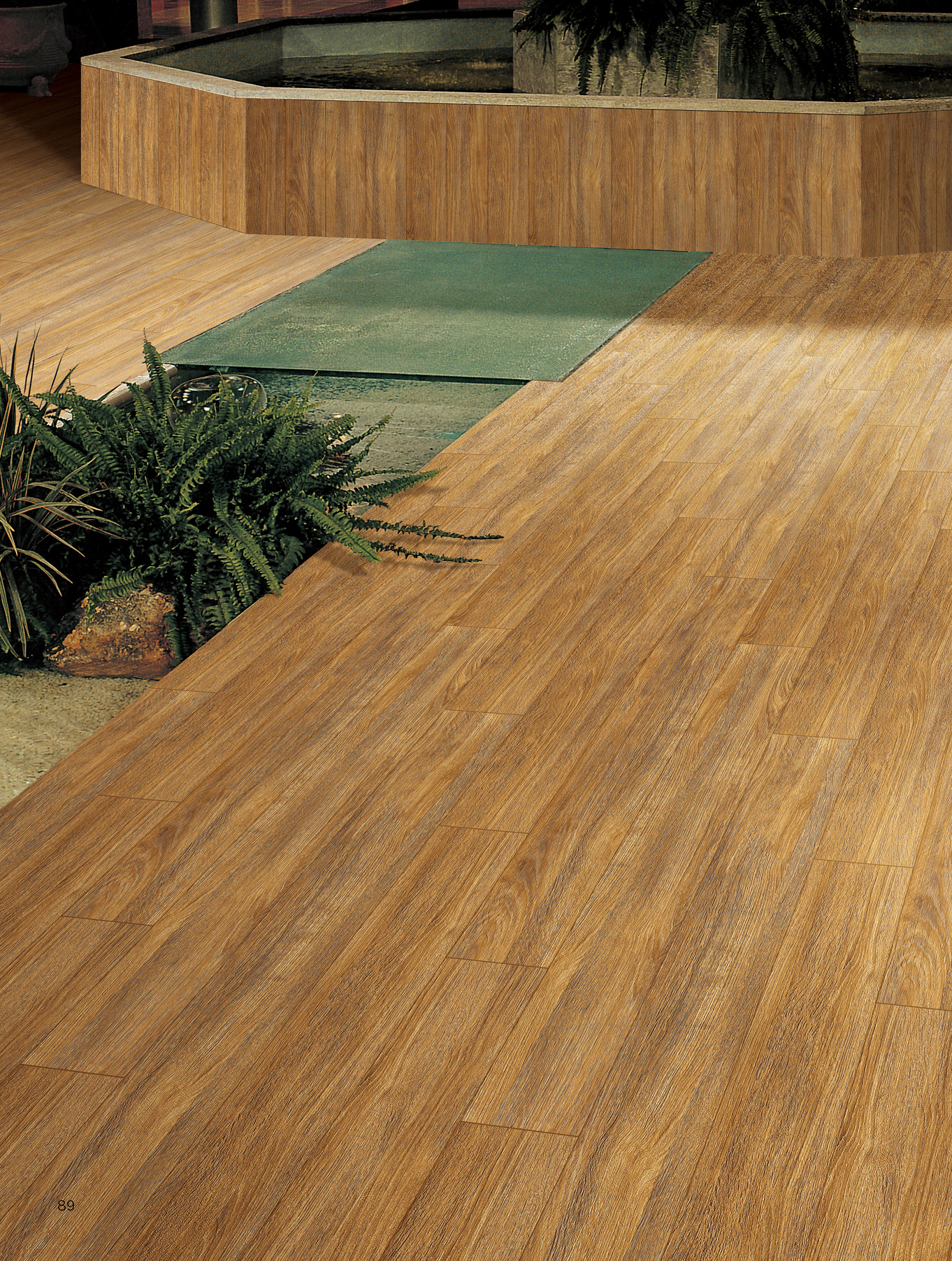 200x1200mm brown matt wood look floor tiles