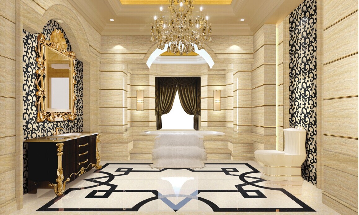 600x600mm beige bathroom wall tiles