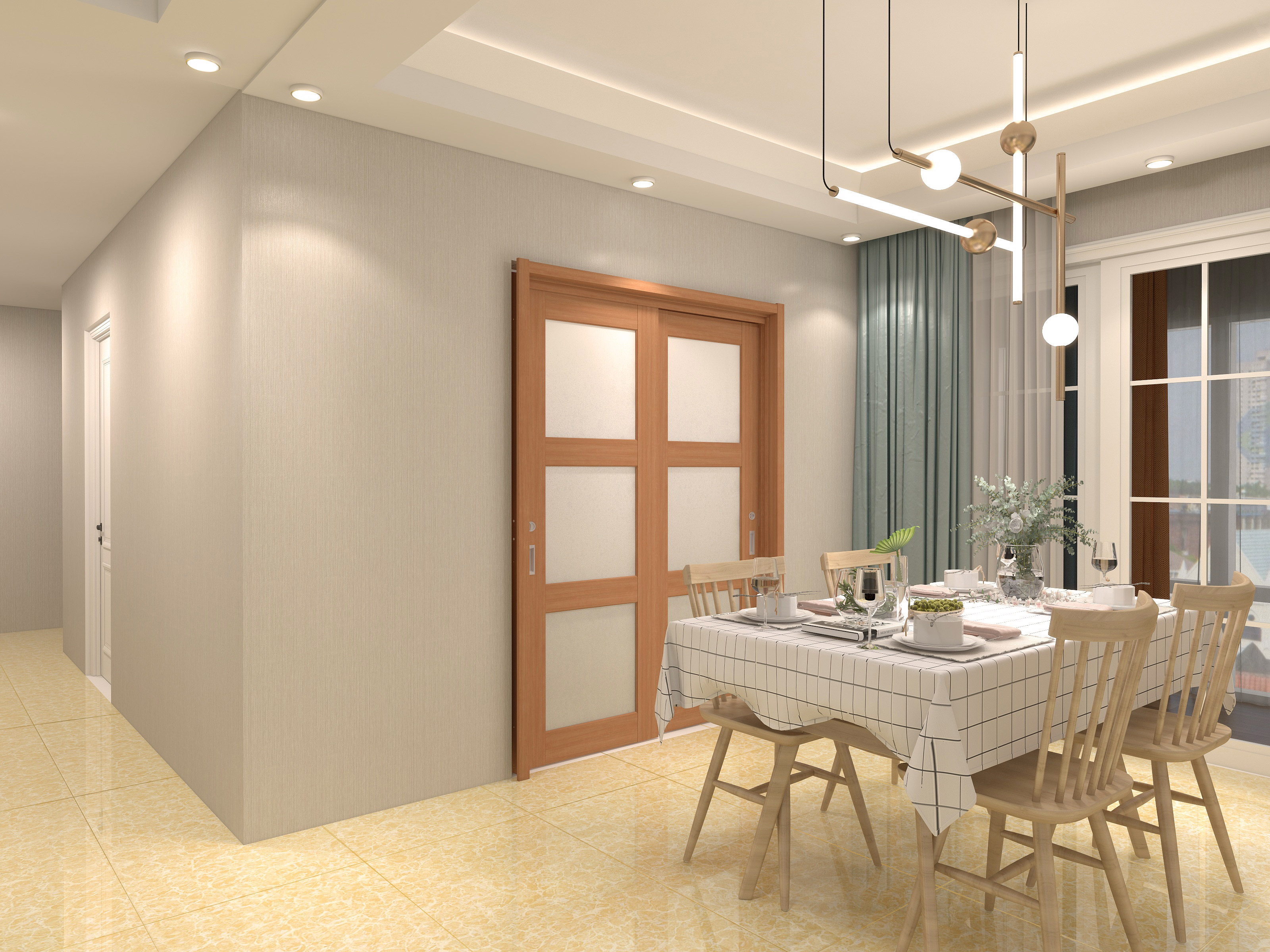 600x600mm kitchen yellow polished floor tiles