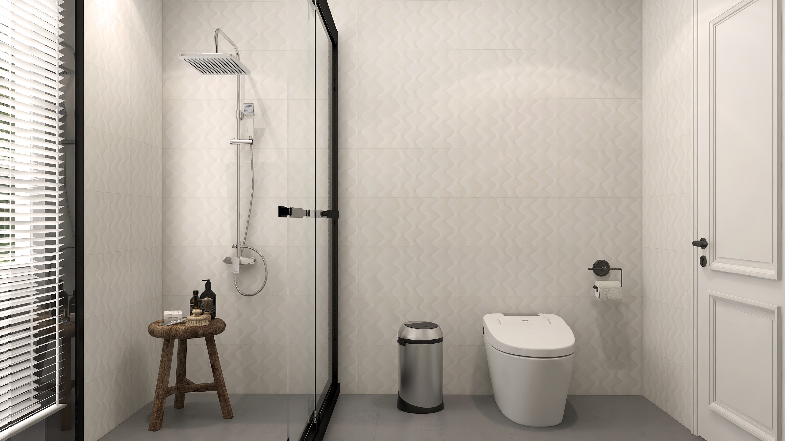 300x600mm bathroom white texture matt wall tiles