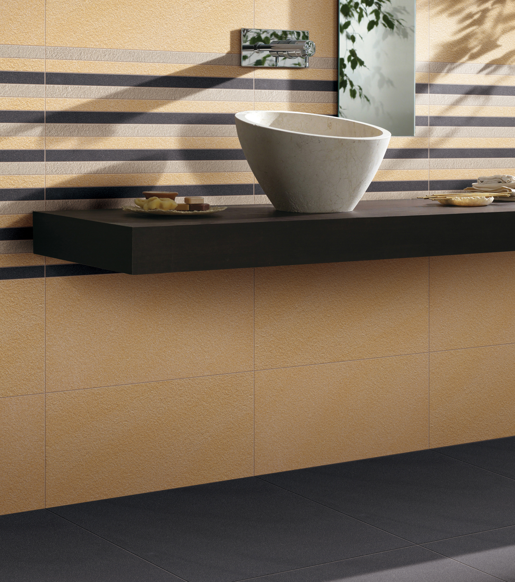600x600mm beige sandstone matt wall tiles