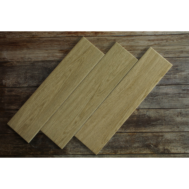 112x450mm beige wood look floor tiles