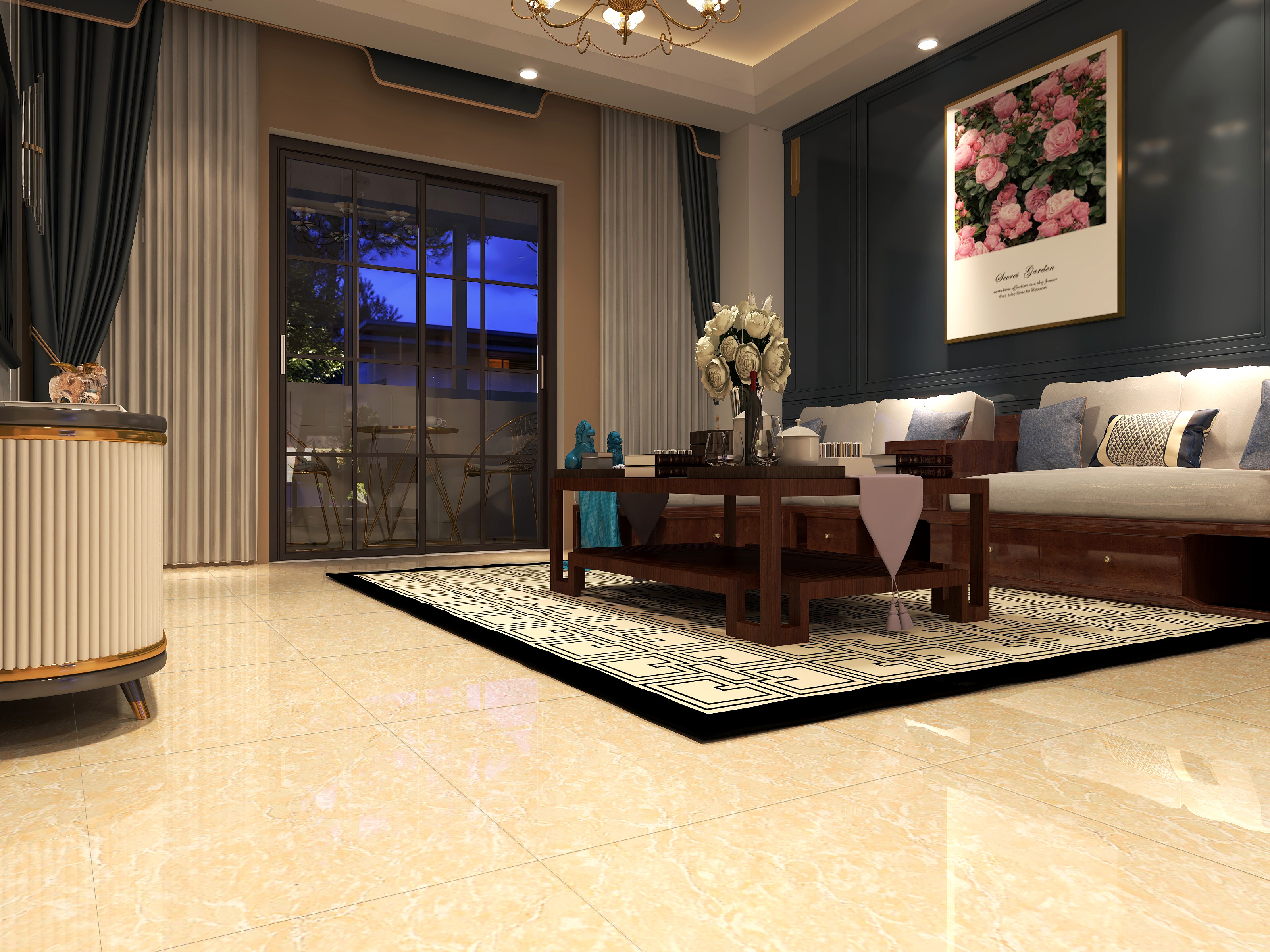 600x600mm living room beige porcelain floor tiles