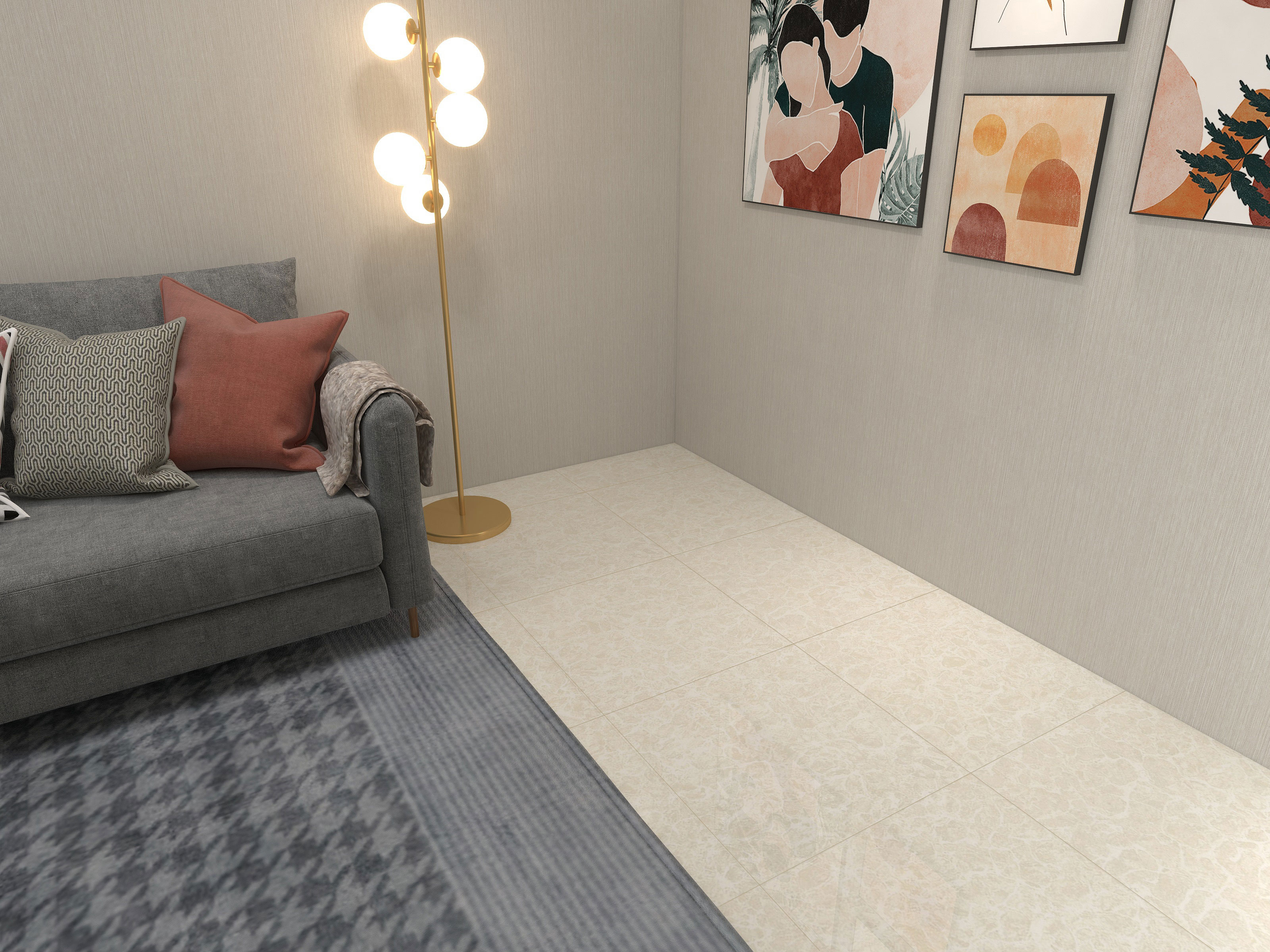 600x600mm living room polished wall and floor tiles