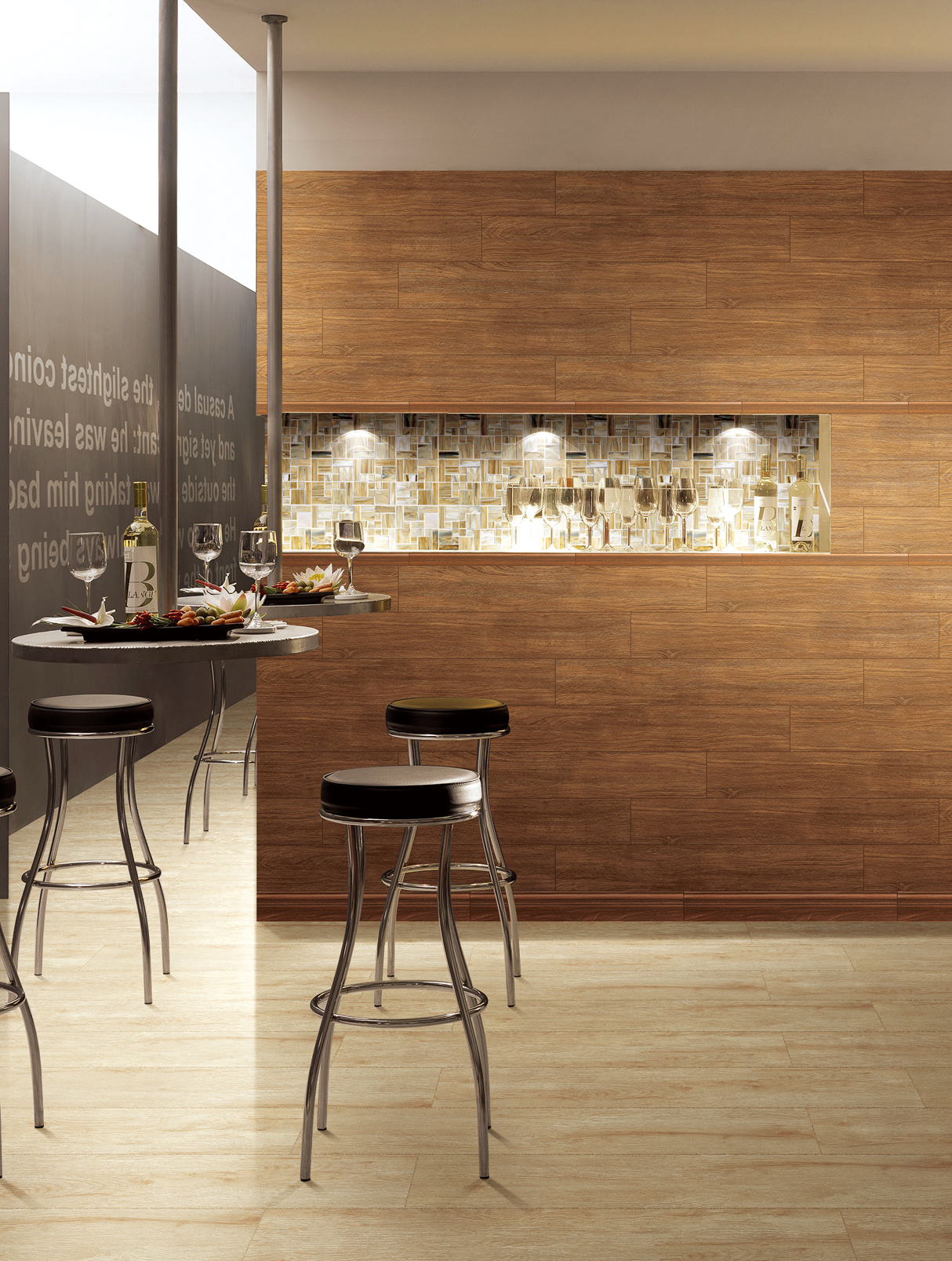 200x1200mm matt wood look wall and floor tiles