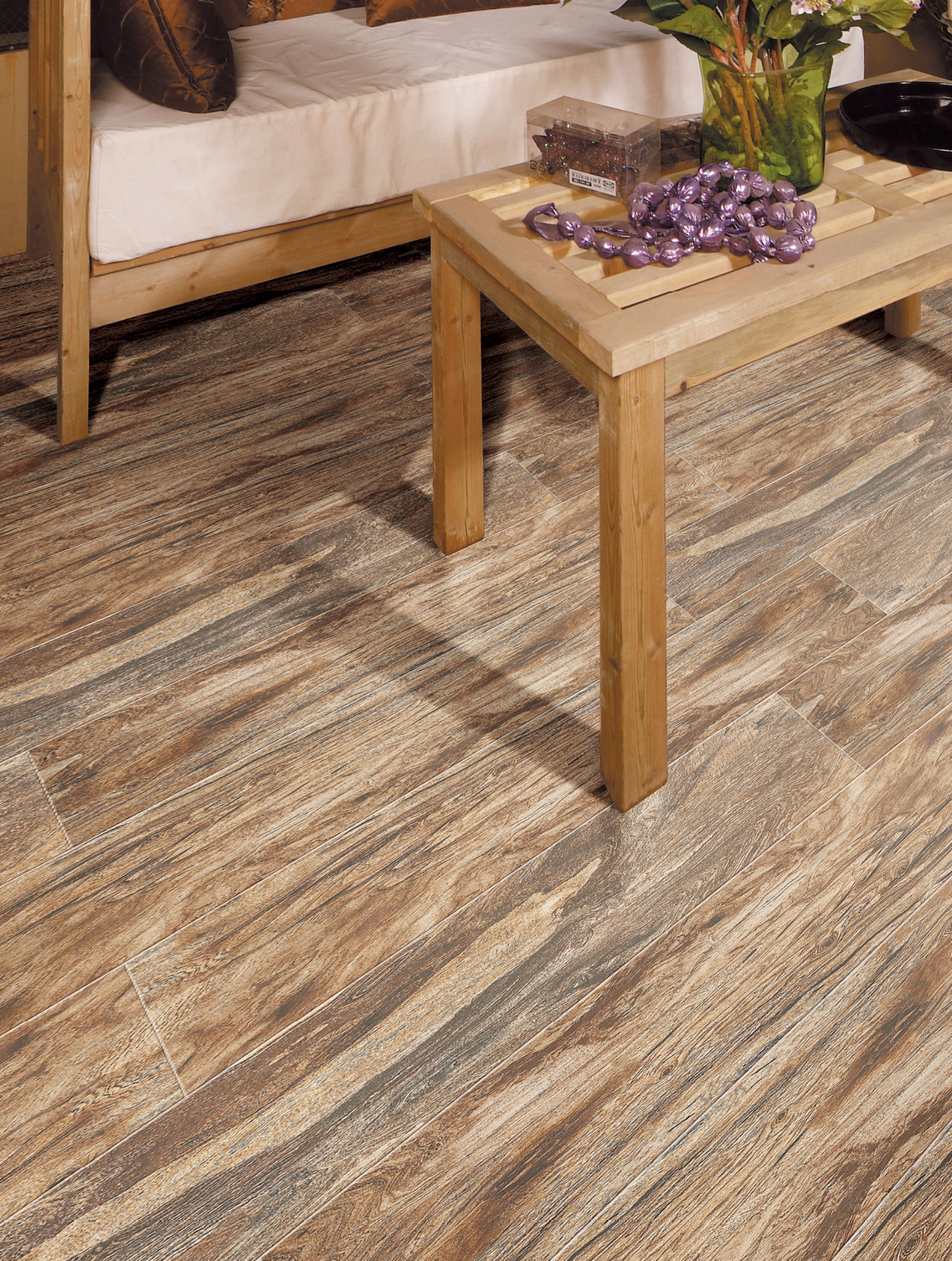200x1200mm living room brown matt wood look tiles