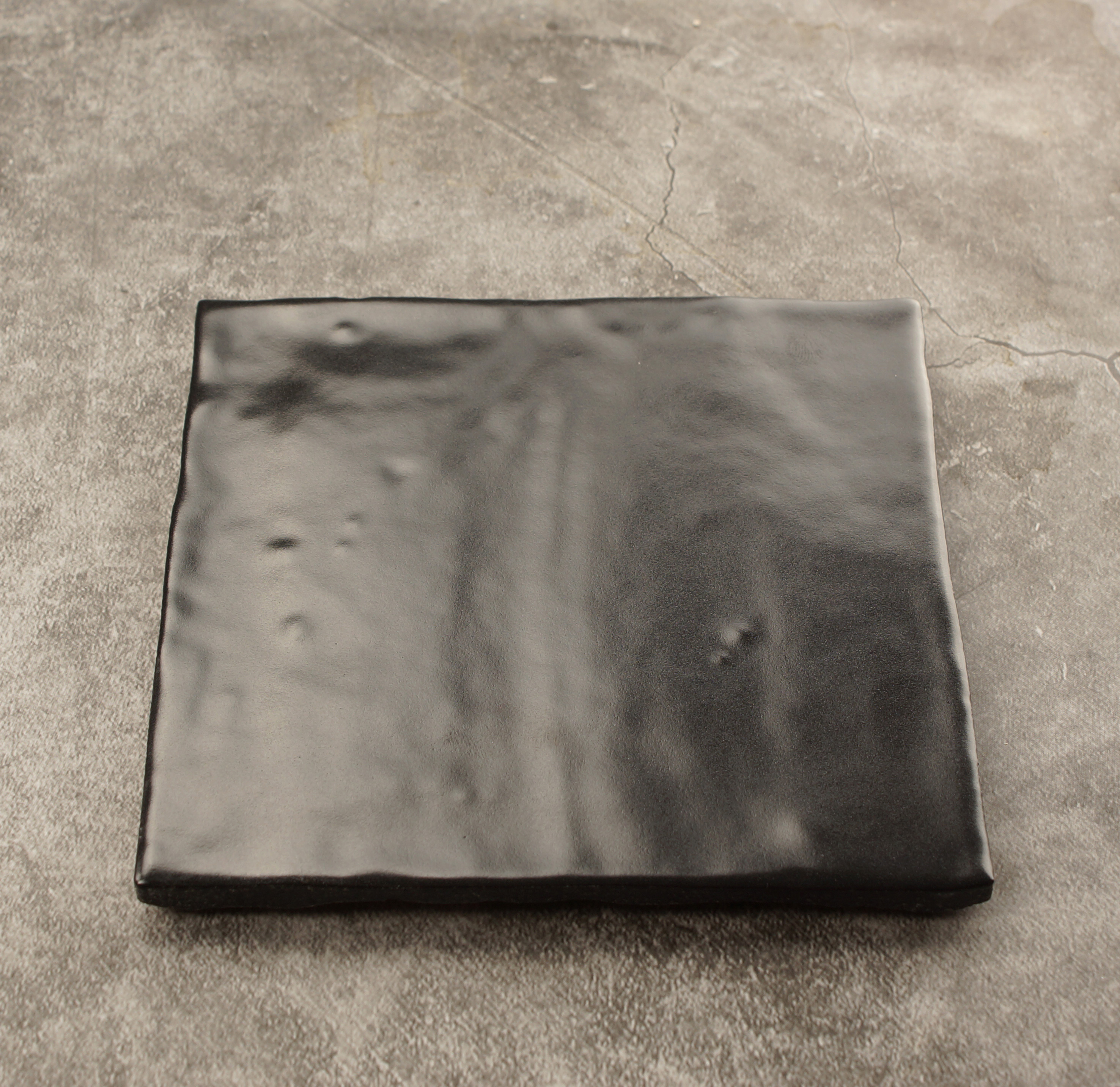 black matt 4x4 handmade tile