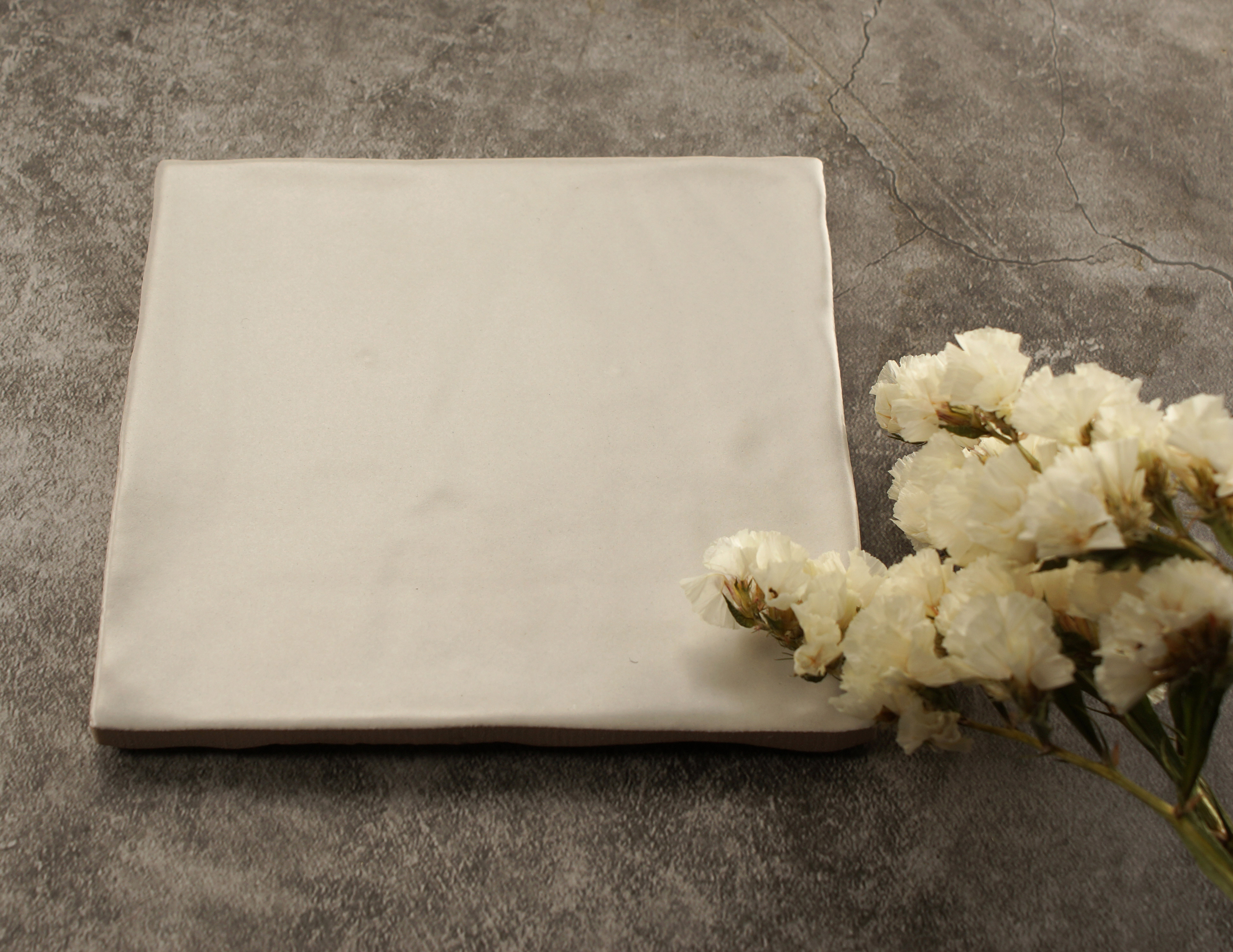 grey matt 4x4 handmade tile