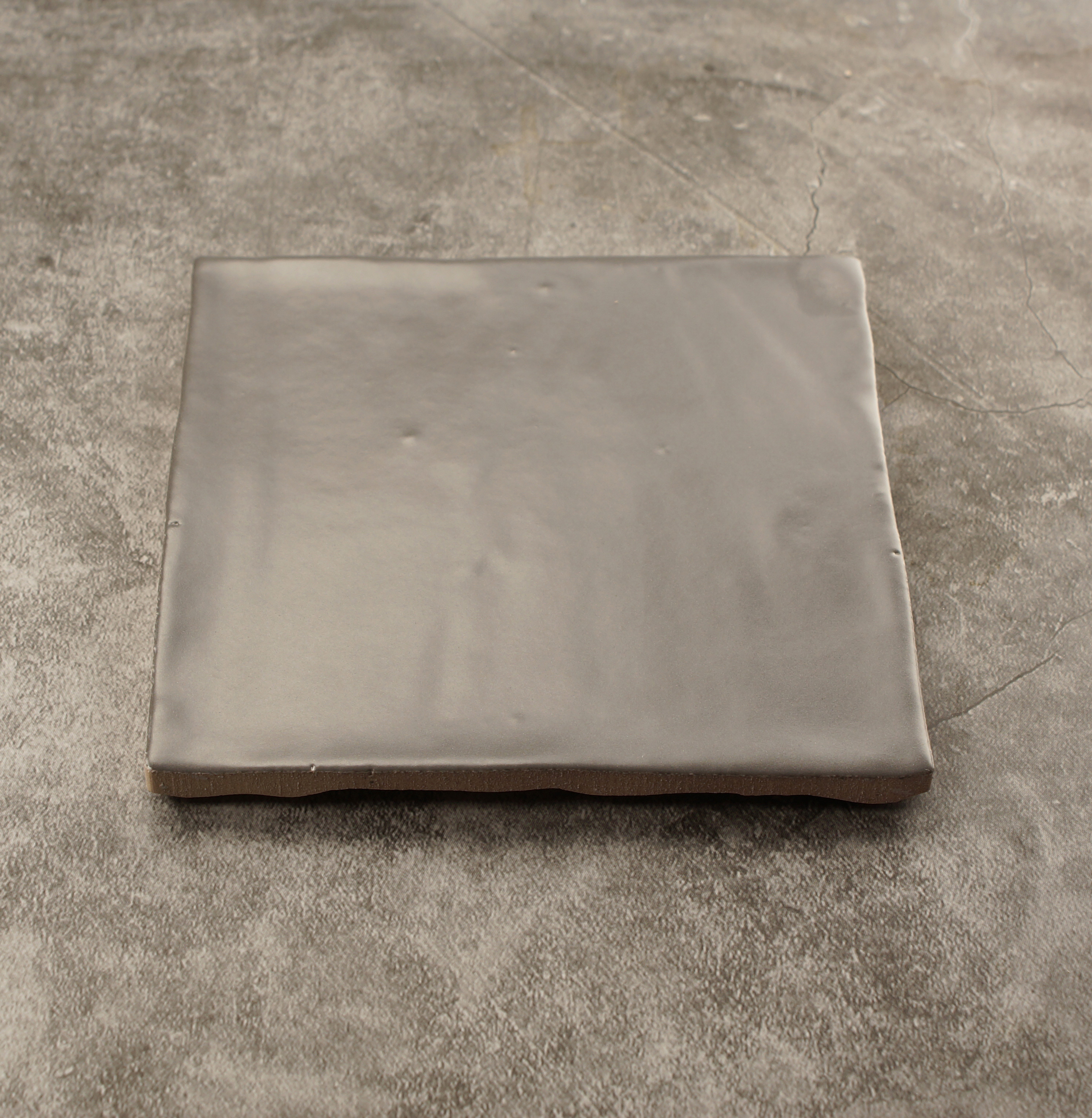 dark grey matt 4x4 handmade tile