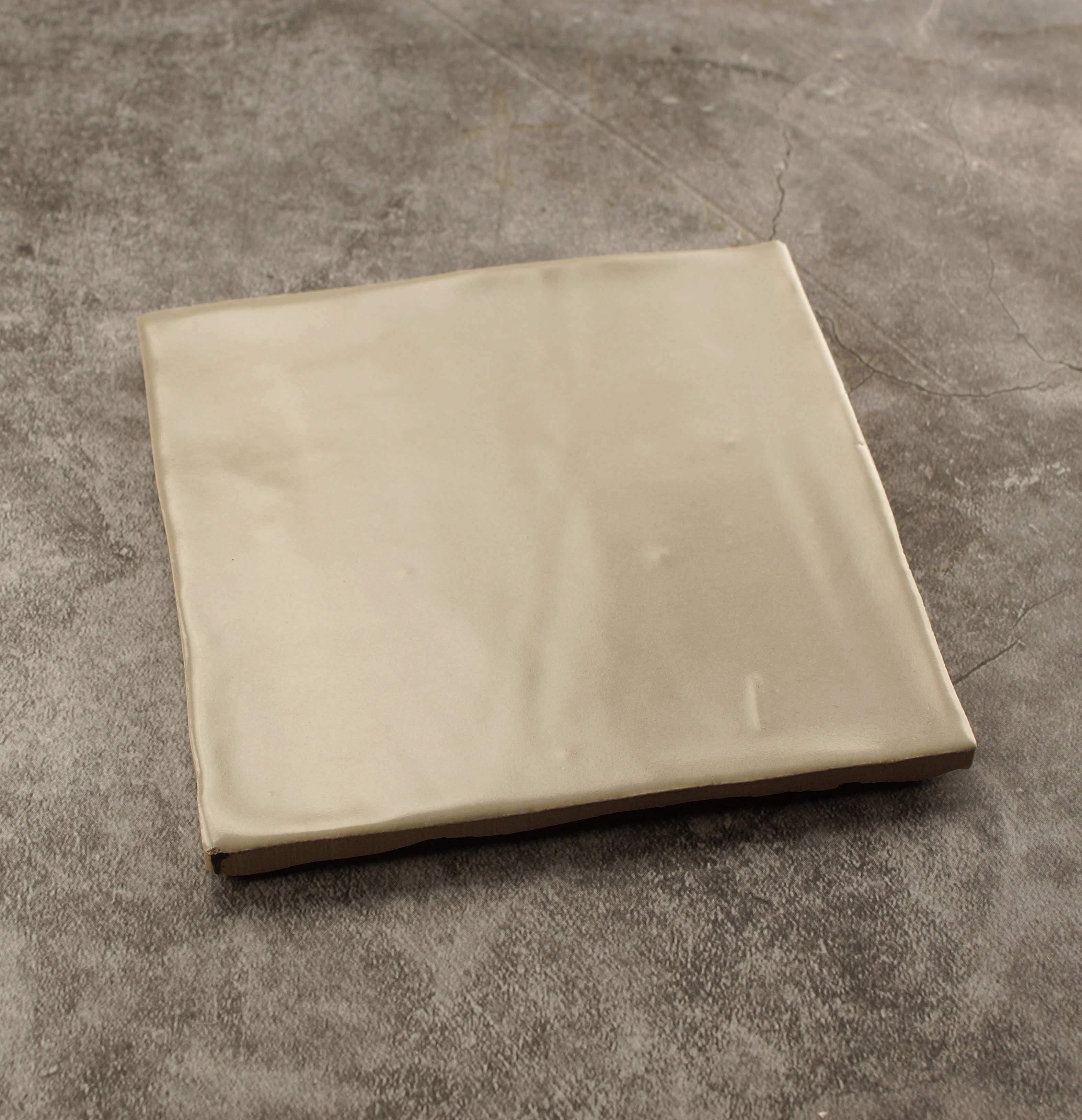 khaki matt 4x4 handmade tile