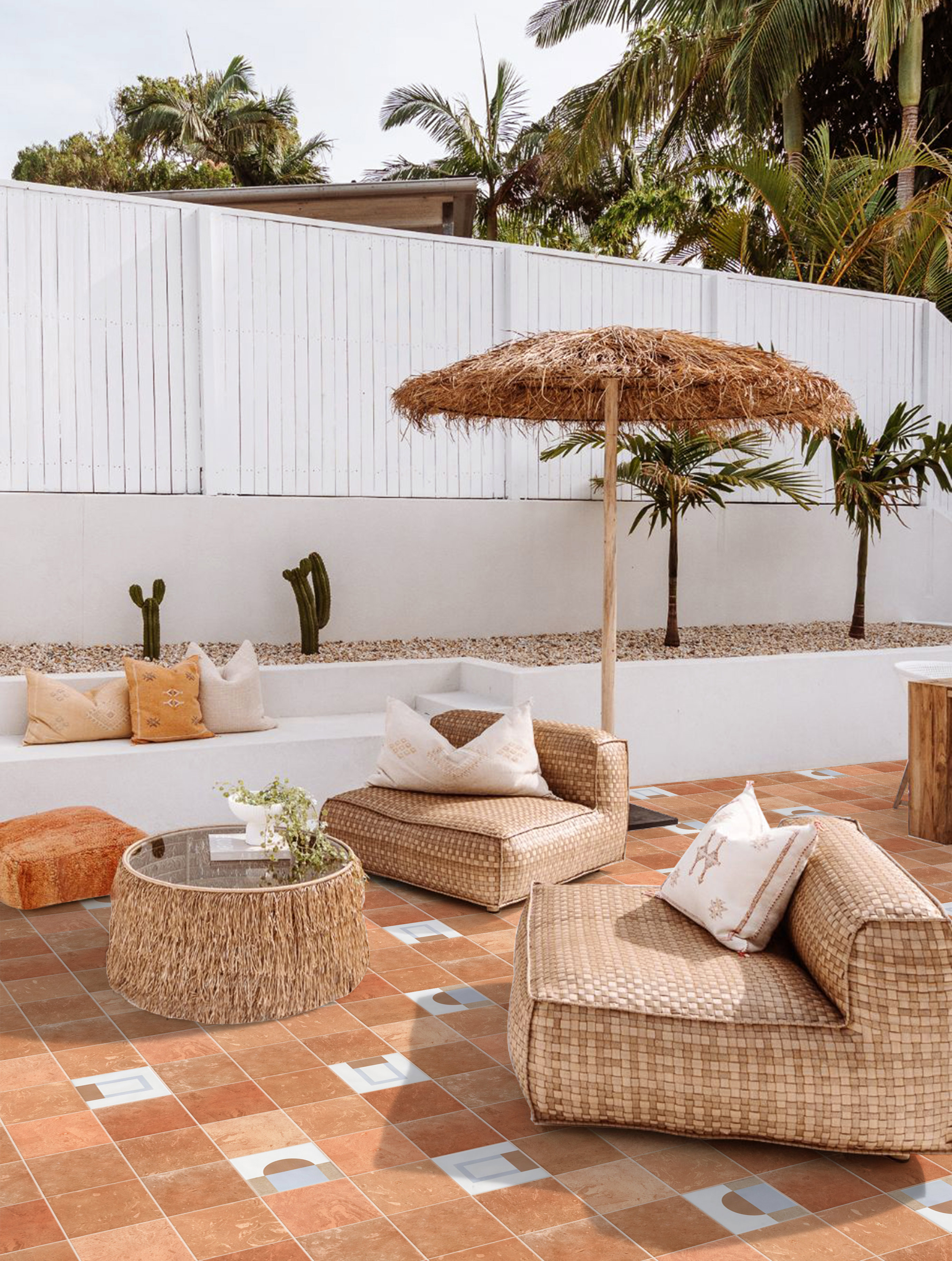 150x150mm outdoor matt handmade floor tiles