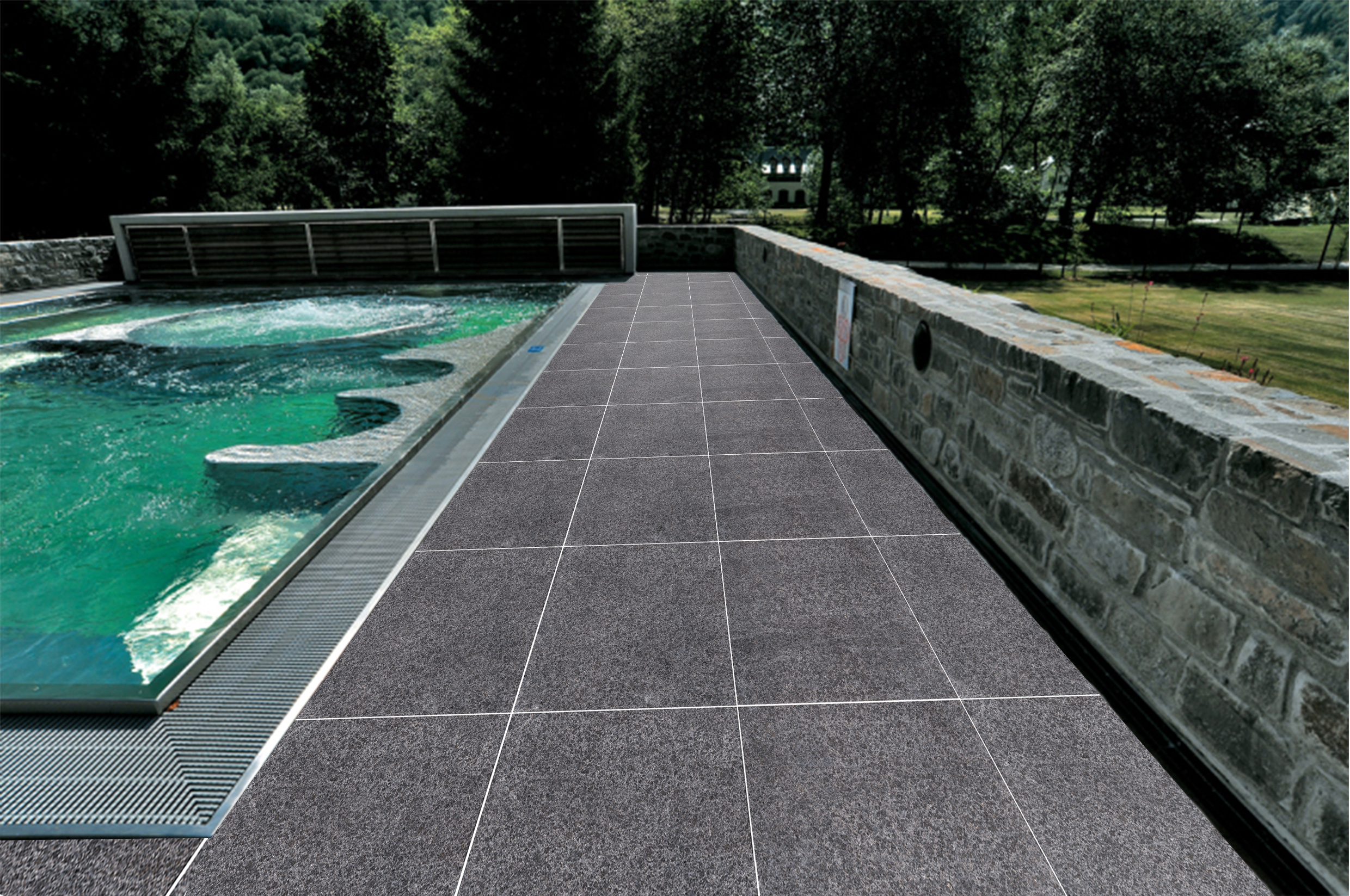 600x600mm charcoal floor tile outdoor