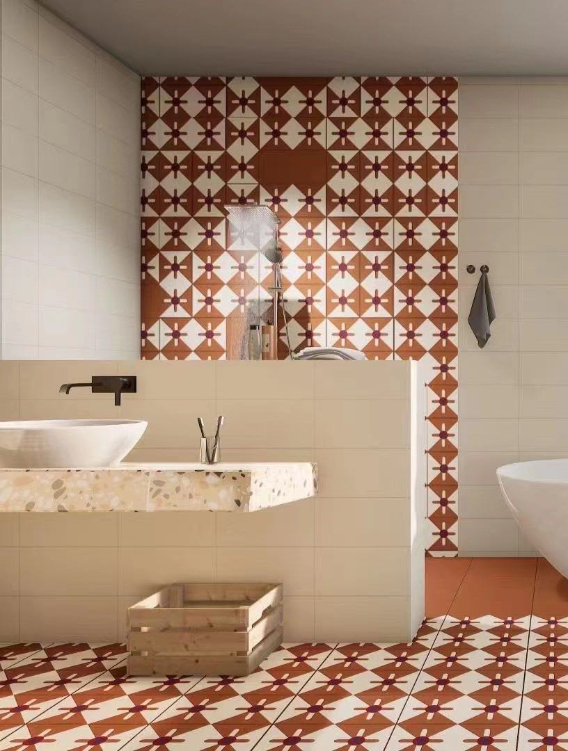 bathroom wall and floor tiles