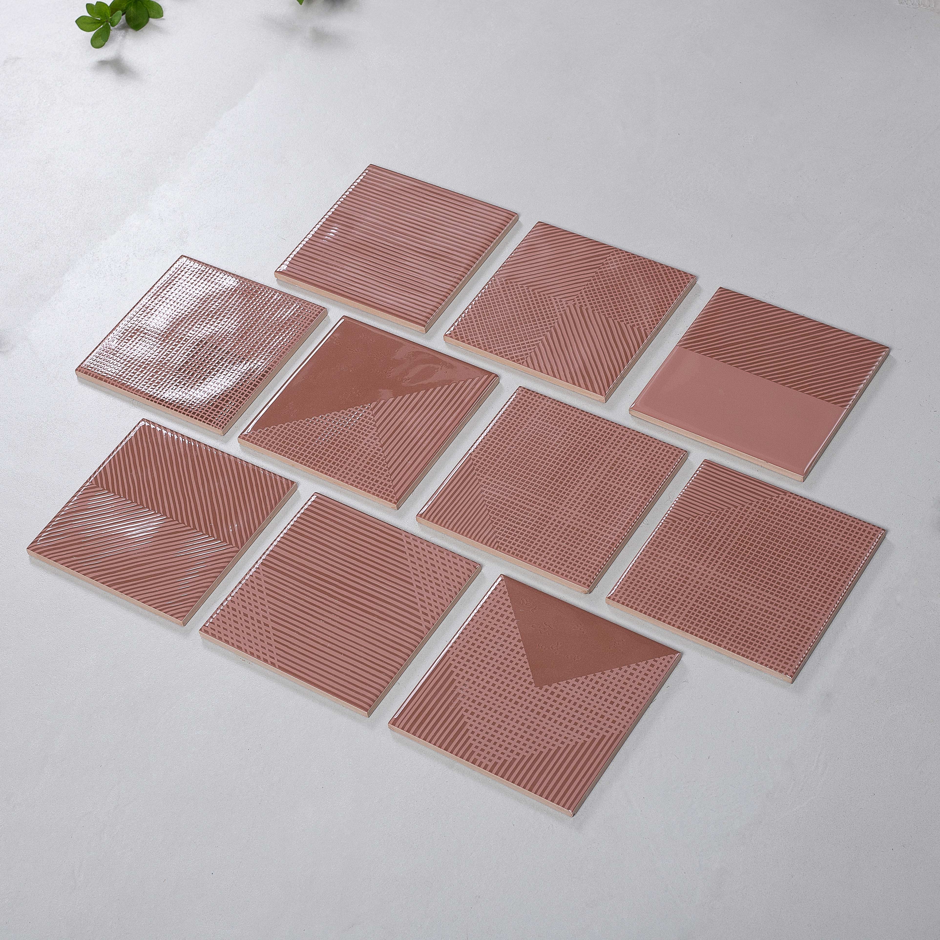 150x150mm red handmade tiles