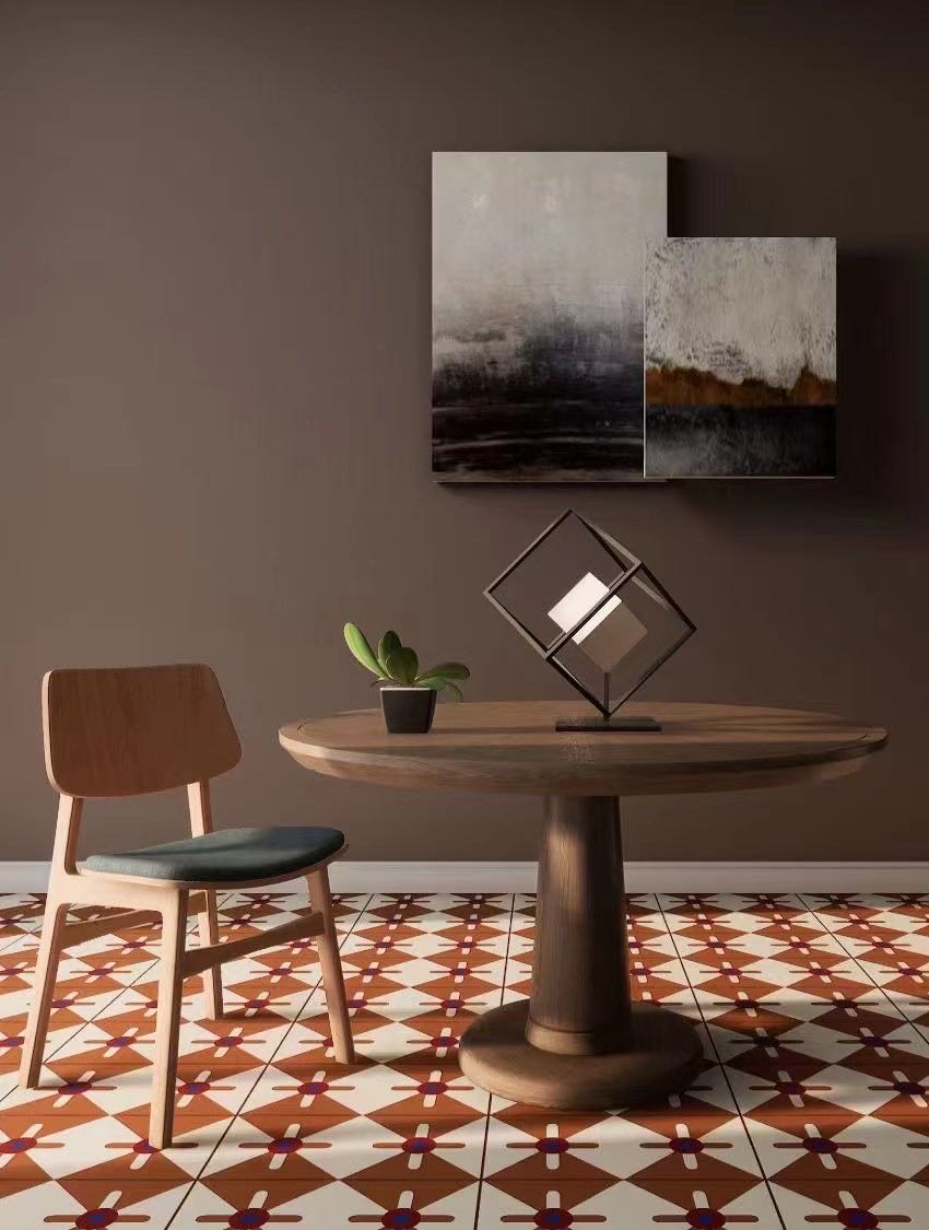 living room handmade floor tiles