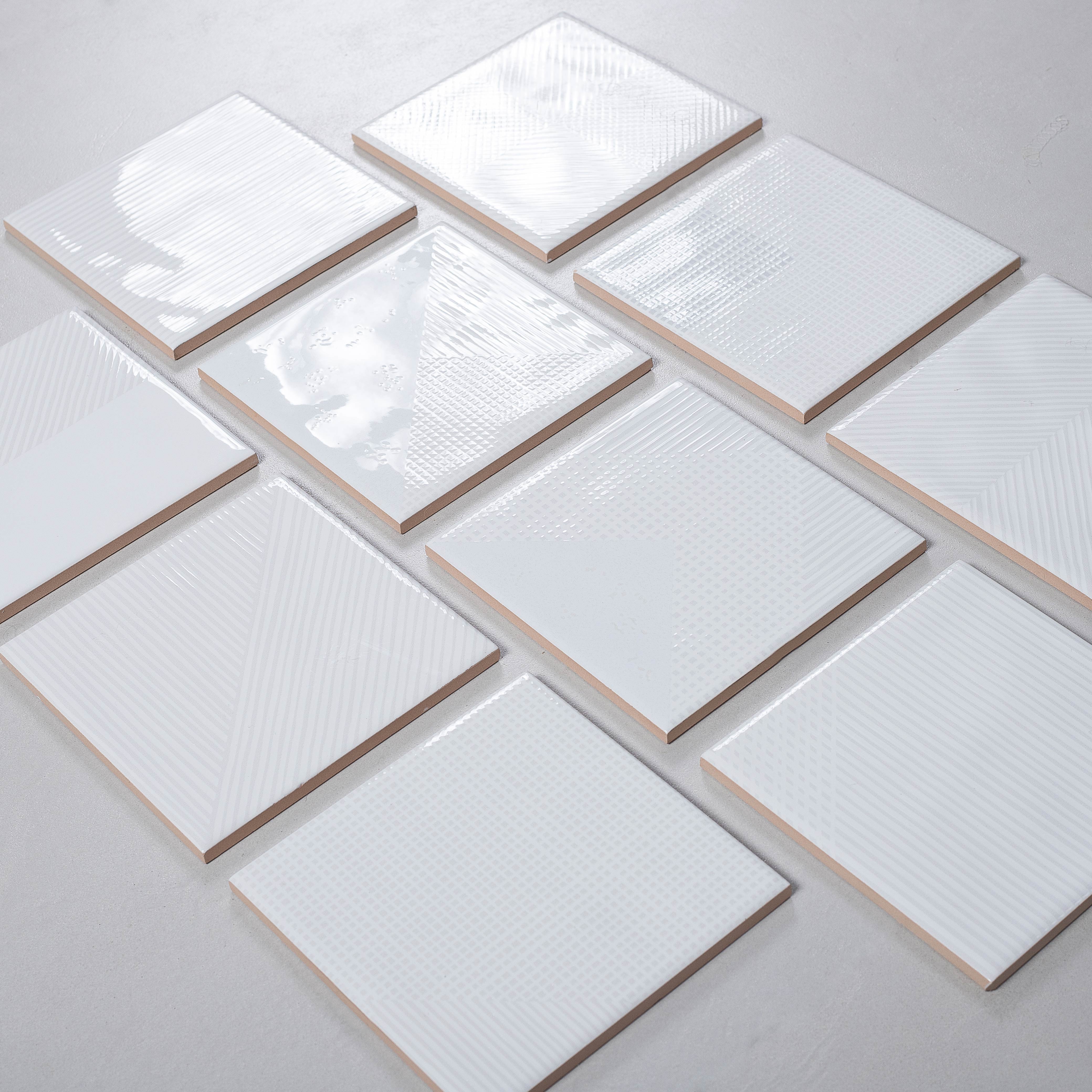 150x150mm white handmade tiles