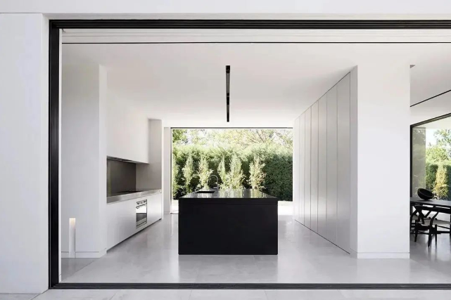 white kitchen slab wall tiles