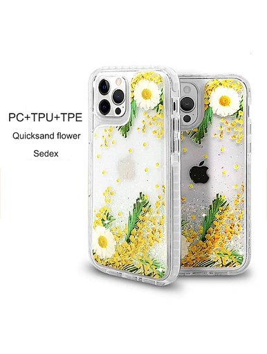 Natural protective quicksand phone case