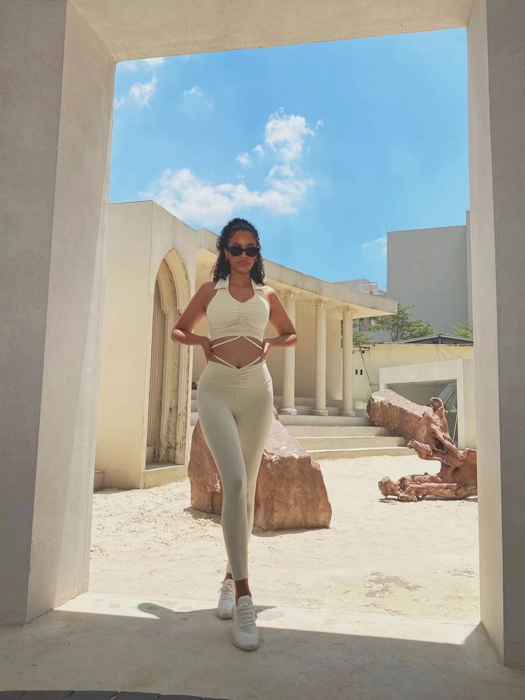 beautiful models with beautiful scene