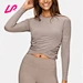 crop top long sleeve workout