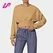 Corset Plain Cropped Sweatshirt
