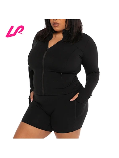 plus size zip up jacket