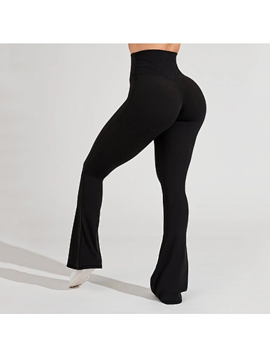 black flare yoga pants