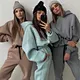 crop top hoodie and sweatpants set