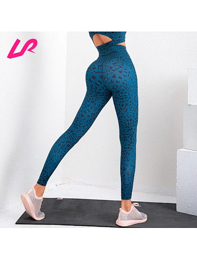 custom leopard print yoga pants