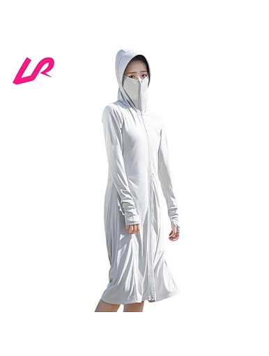 long zipper sun-protective clothing for women