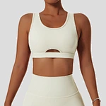 Open back sports bra