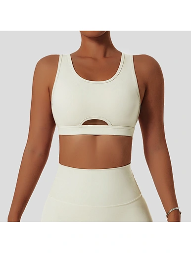 Open back sports bra