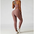 ribbed pink yoga set