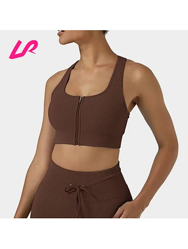 zip up sports bra