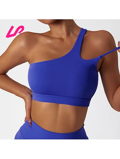 one shoulder sports bra