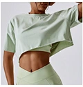 custom logo crop top tee