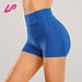 Customized High Waist Yoga Tight Sportswear Knit Honeycomb Textured Soft Sports Biker Booty Shorts For Women